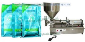 ماكينة تعبئة اكياس جيل الشعر ماركة ام توباك