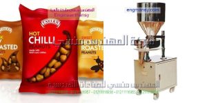 ماكينة تعبئة فول بكيس سلفان خفيف نصف اوتوماتيك من شركة المهندس منسي لماكينات التعبئة و التغليف