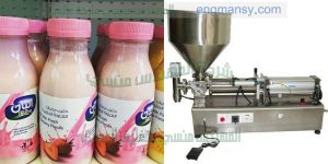 ماكينة تعبئة عصائر نصف اوتوماتيك من شركة المهندس منسي لماكينات التعبئة والتغليف